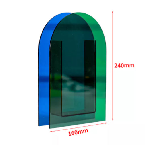 Geometric Vase Dome Blue
