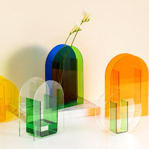 Geometric Vase Dome Blue