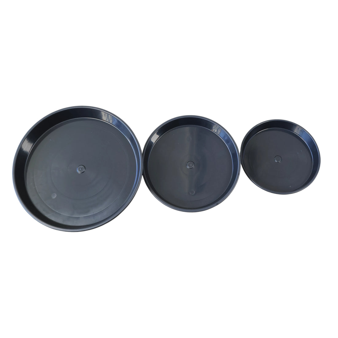 Black Plastic Saucer 300mm