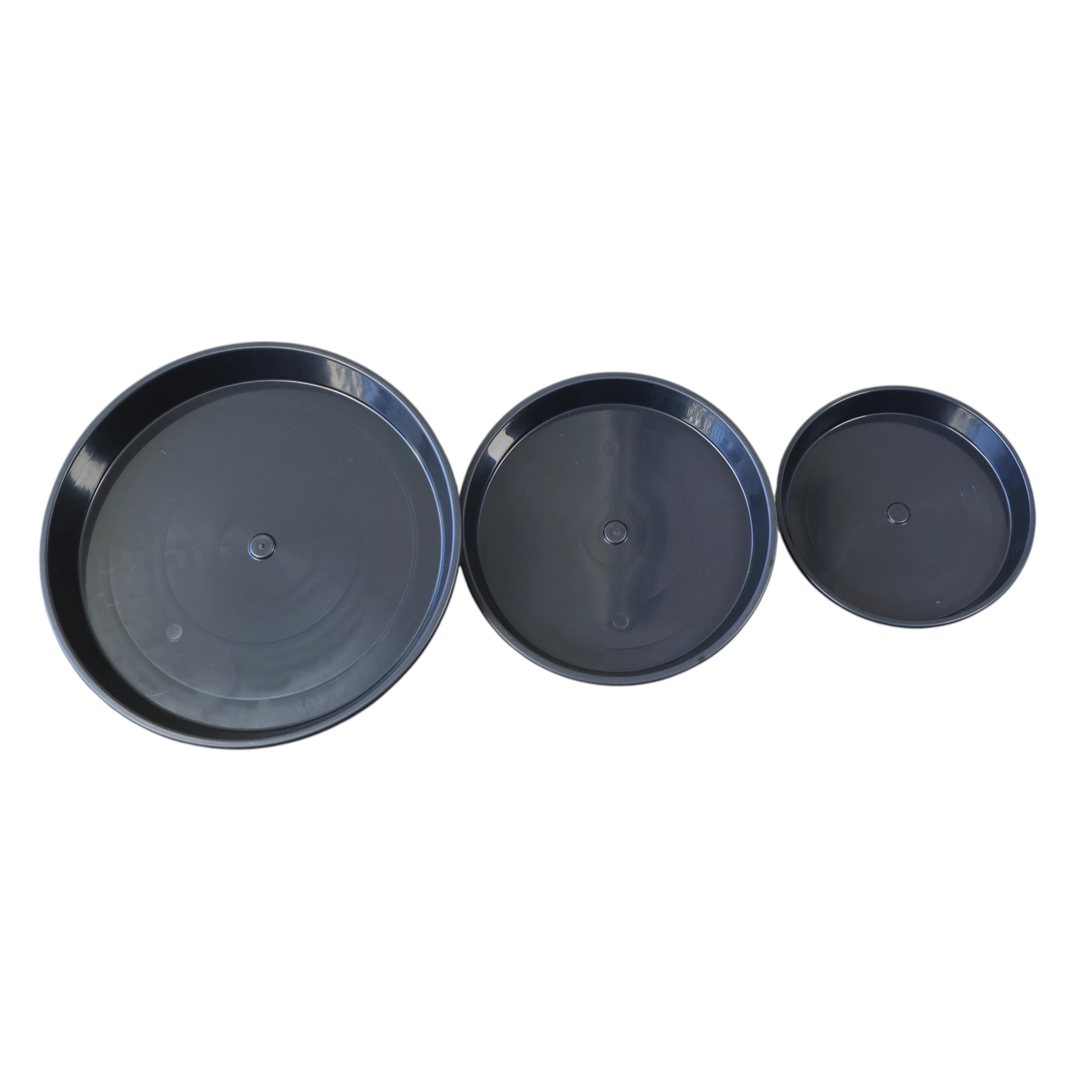 Black Plastic Saucer 300mm
