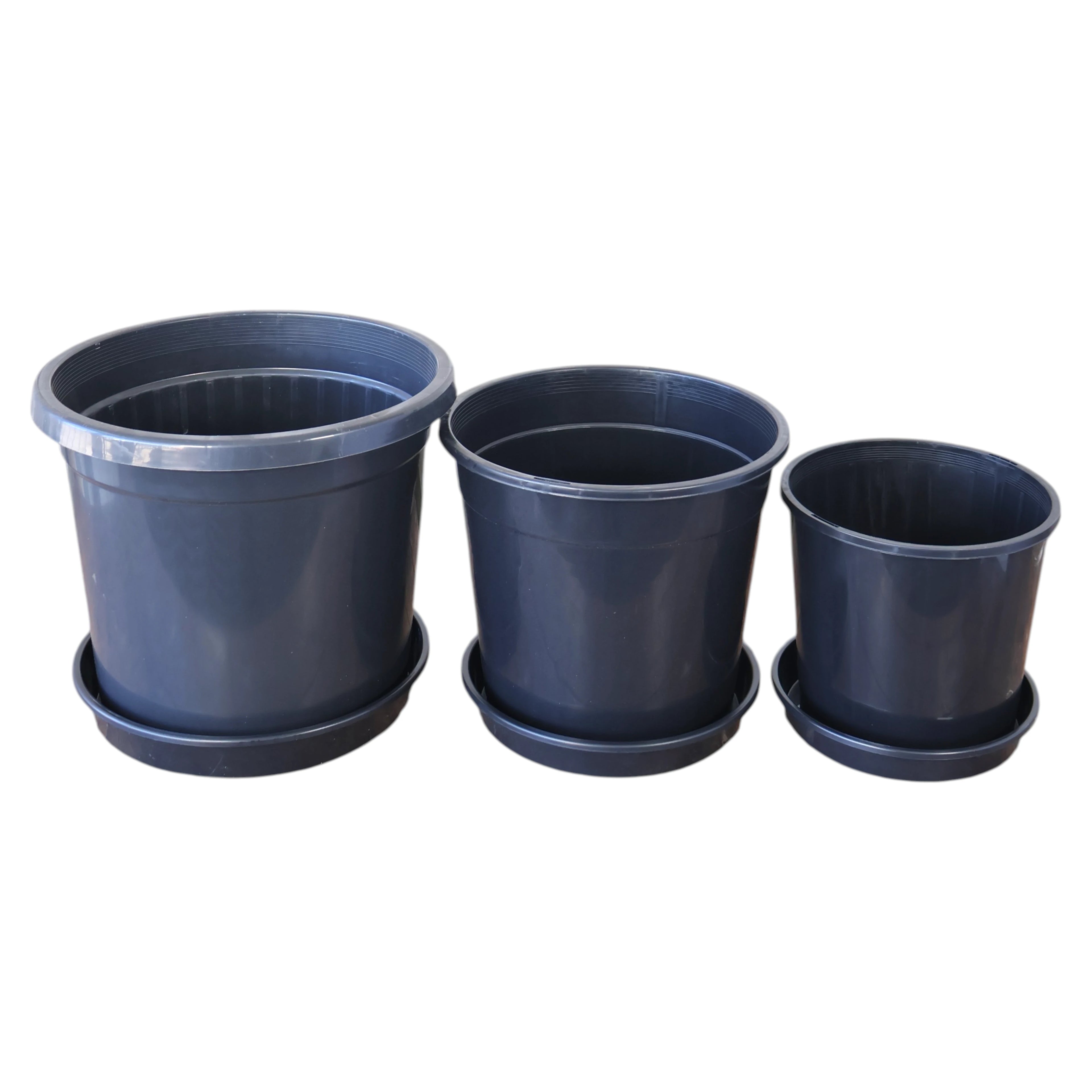 Black Plastic Saucer 300mm